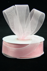 Organza Ribbon , Light Pink, 7/8 Inch x 25 Yards (1 Spool) SALE ITEM
